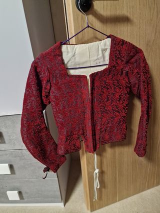 Corpiño fallera niña rojo