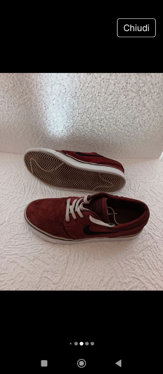 Scarpe Nike scamosciate  taglia 37,5 bordeaux