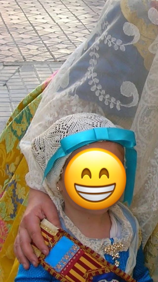 Cofia de fallera para niña