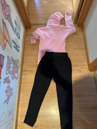 Chándal Adidas Mujer Rosa y negro talla 1,64cm