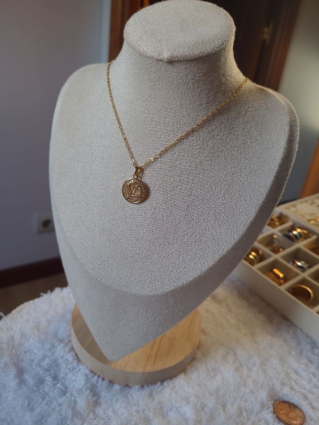 Cadena y Colgante Louis Vuitton Inspiración Acero