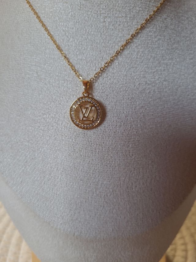 Cadena y Colgante Louis Vuitton Inspiración Acero