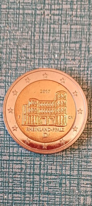 2 € commemorativo Germania 2017 Rheinland (F) UNC