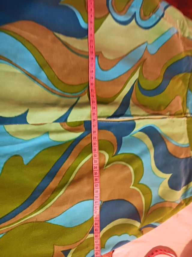 Gonna velluto anni 70 fantasia floreale