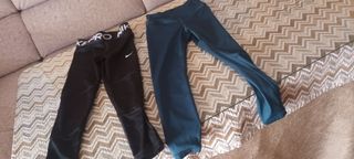 Mallas Nike Pro y Fila Talla 10