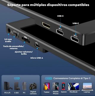 HONGO Monitor Portátil IPS FHD 15.6 1080P
