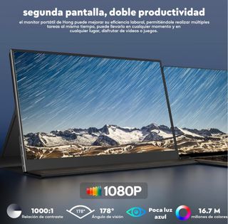 HONGO Monitor Portátil IPS FHD 15.6 1080P