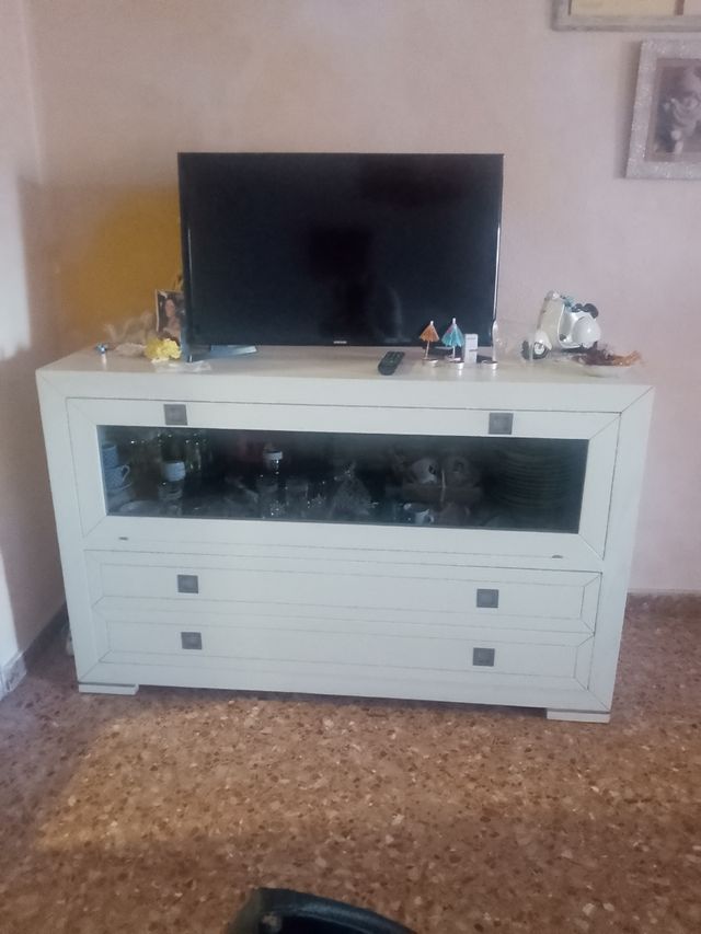 Mueble TV con 2 cajones y mueble bar