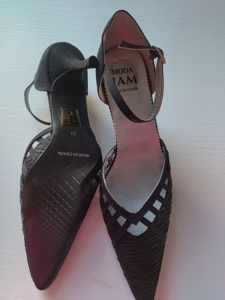 Zapatos de fiesta MODA IAM punta tacón negro 39
