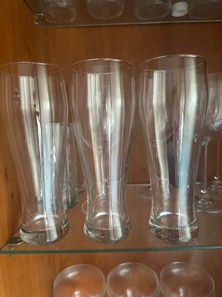 Copas de cerveza de cristal