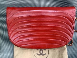Bolso Chanel Half Moon Rojo