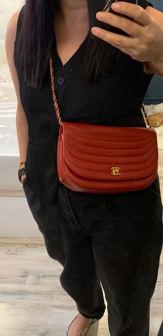 Bolso Chanel Half Moon Rojo