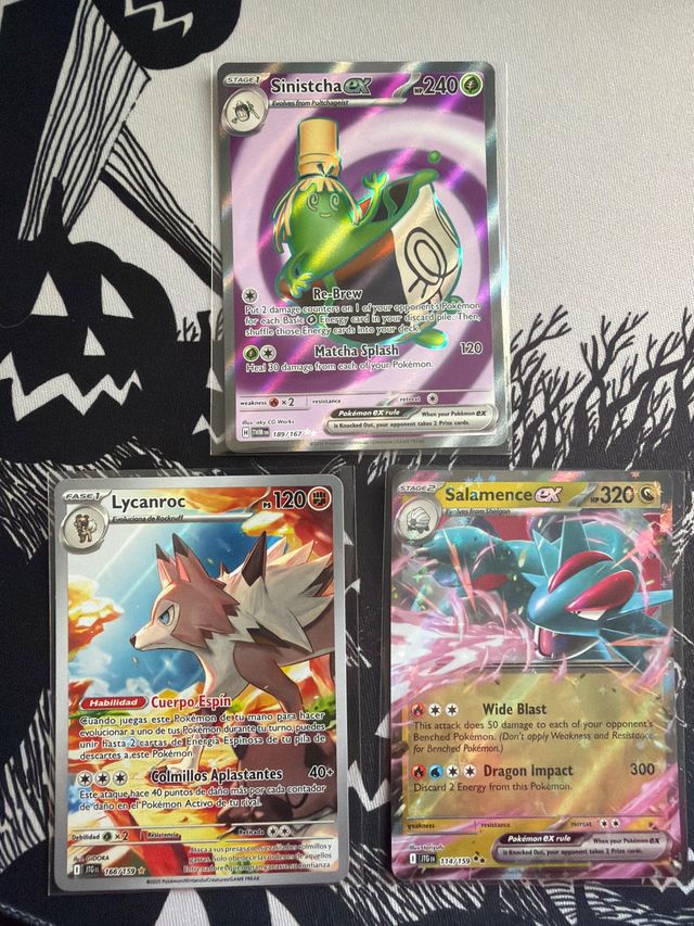 Lycanroc, Sinistcha Ex e Salamance Ex