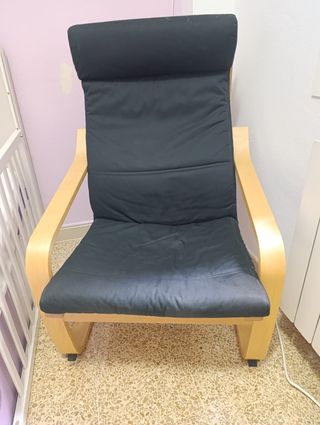 Sillón Poäng Ikea Negro (2 sillones desmontados)