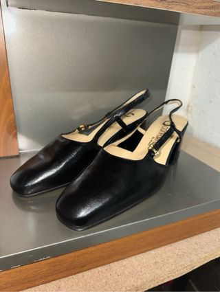 Zapatos de tacón de piel negros 