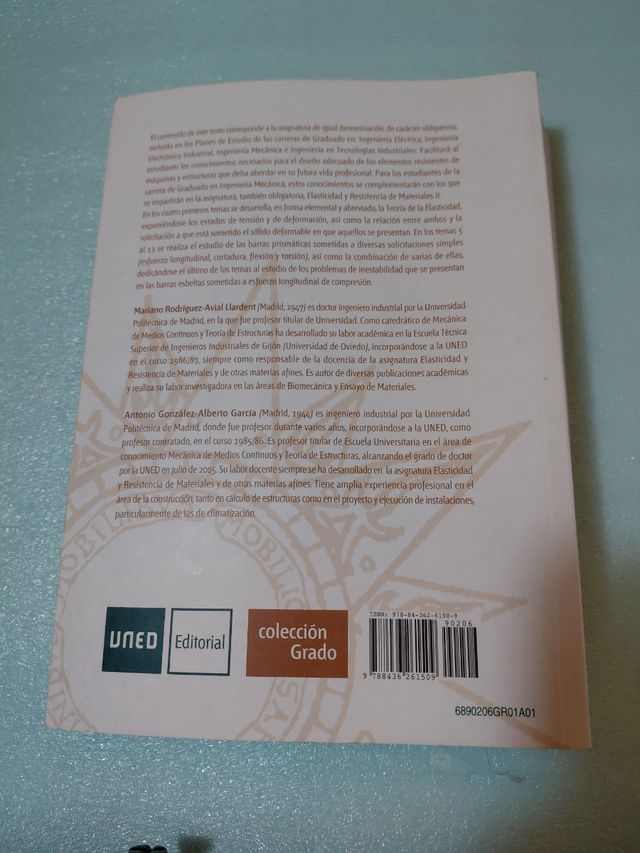 Elasticidad y resistencia de materiales I UNED
