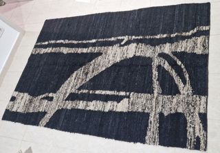 Alfombra Diseño Abstracto Negro y Beige