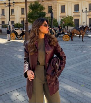 Cazadora Piel Zara 