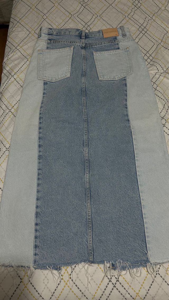 Falda larga vaquera Mango Talla 38