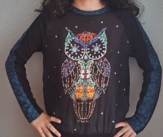 Blusa Paola Frani búho multicolor