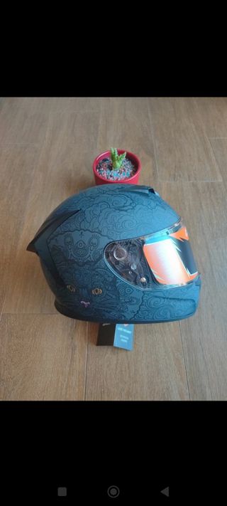 Casco Integral XL Gris Gato Unisex