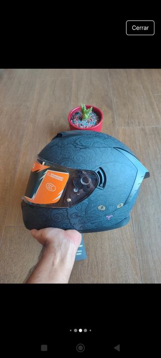 Casco Integral XL Gris Gato Unisex