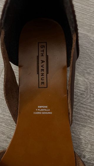 Sandalias 5th Avenue Piel Marrón Talla 36
