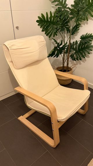 Sillón Mecedora IKEA PELLO Madera Beige