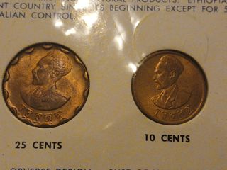 Etiopía 1944 Serie 4 Monedas