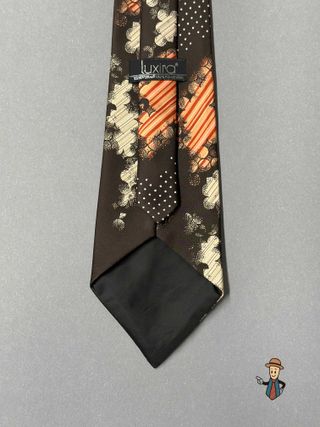 Corbata Luxira Marrón y Naranja