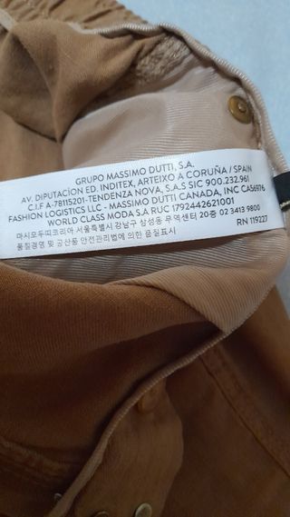 Pantalón Mássimo Dutti Marrón mujer 