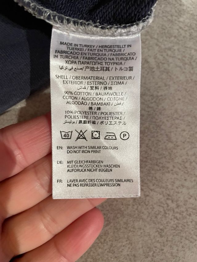 Sudadera Gant niño gris y azul