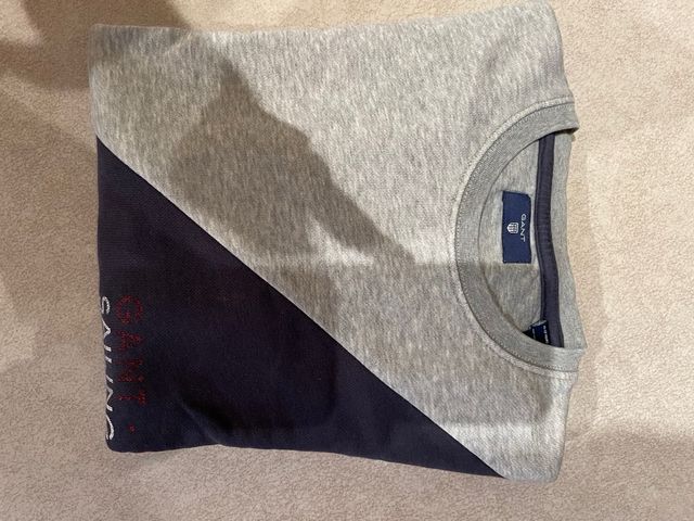 Sudadera Gant niño gris y azul