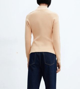 Jersey Mango cuello alto botones hombro S