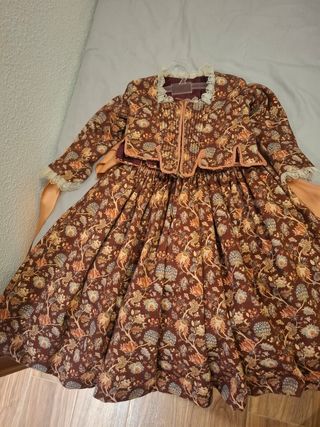 Traje Fallera 3-4 años Marrón Multicolor