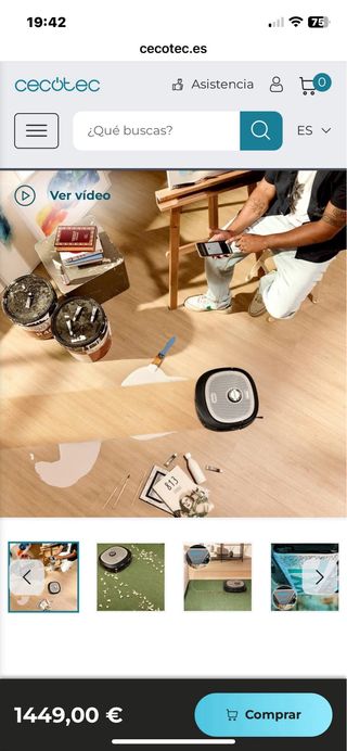 Robot aspirador y fregador Cecotec Conga Z100