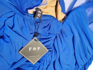 Vestido Fiesta Azul F&P Talla L