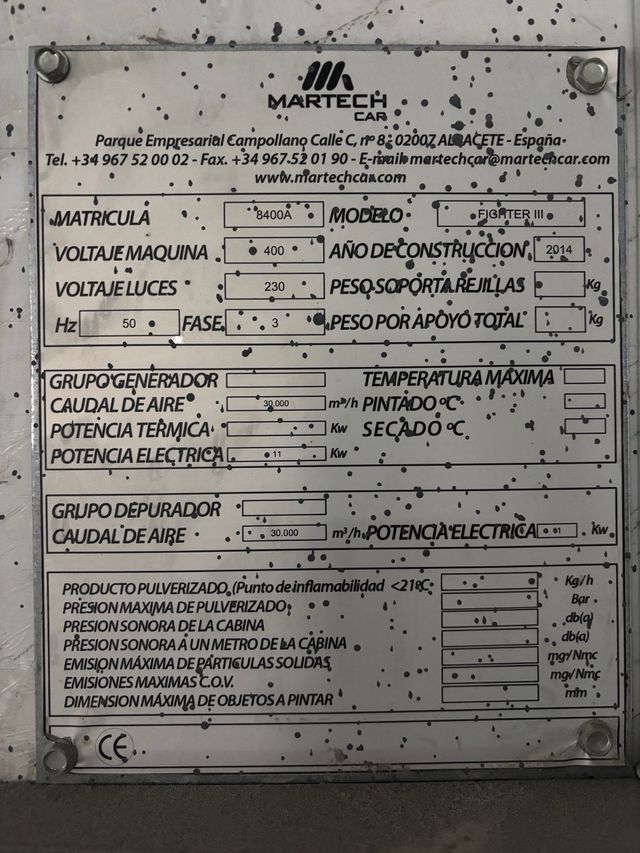 Cabina de pintura Martech Car