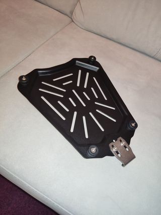 Baúl aluminio gris para 2 cascos, top case nuevo