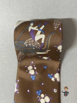 Corbata Kenzo Paris Seda Estampada Marrón