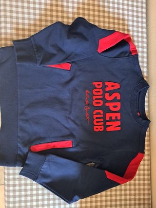 Felpa blu con dettagli rossi Aspen Polo Club