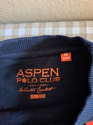 Felpa blu con dettagli rossi Aspen Polo Club