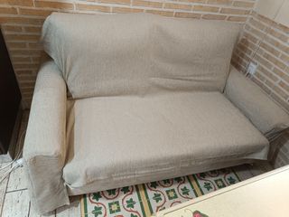 Sofá beige de tela