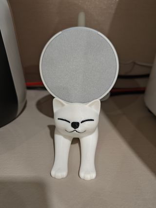 Supporto per Alexa a forma di gatto bianco