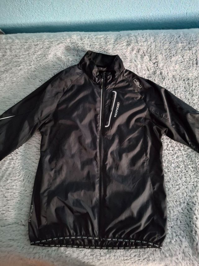 Giacca a vento CMP nera Packpocket Extralight