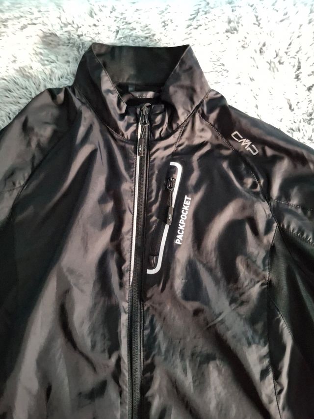 Giacca a vento CMP nera Packpocket Extralight