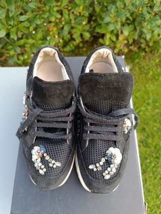 Scarpe donna Twin-Set nere con strass