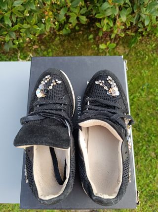 Scarpe donna Twin-Set nere con strass