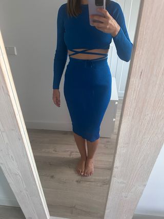 Conjunto Zara Azul Klein Dos Piezas