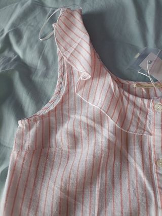 Blusa de rayas rosa